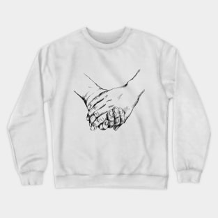 Holding hands print Crewneck Sweatshirt